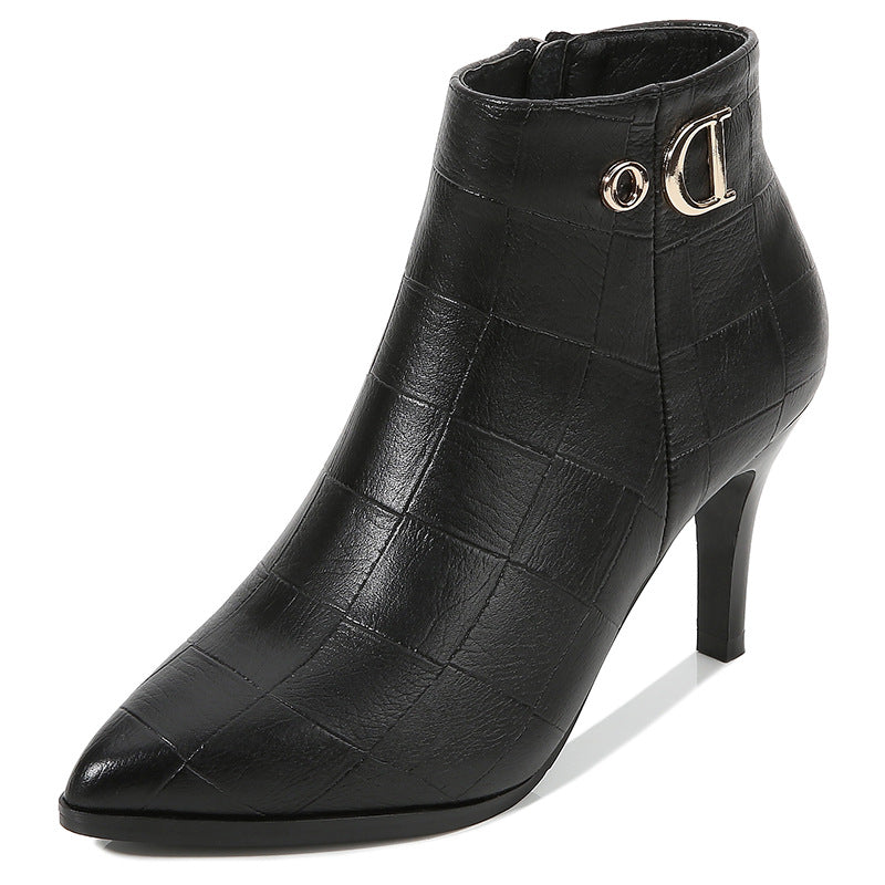Women's Autumn Stiletto Wild Martin Professional Small Boots
