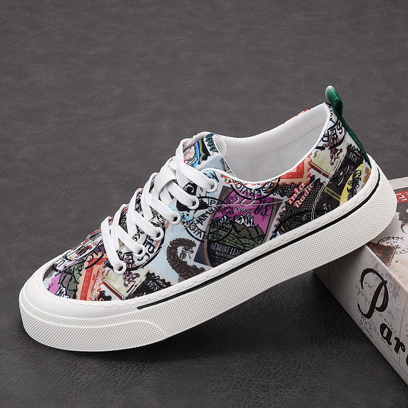 Men's Skate Leisure Cloth Slip-on Trendy Breathable Canvas Shoes