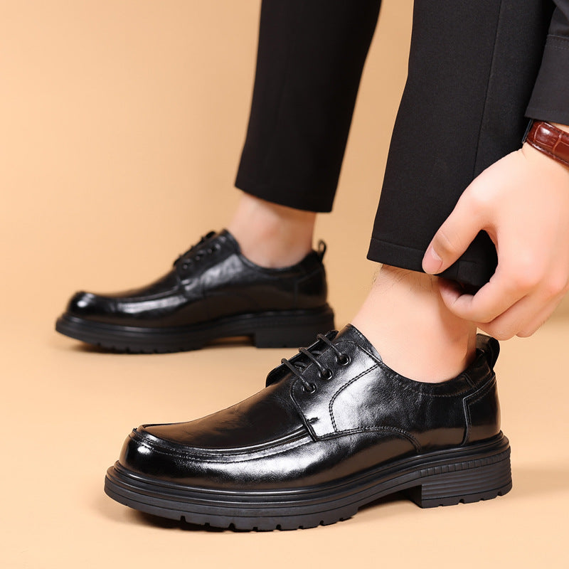 Men's First Layer Cowhide Formal Wear Pumps Men's Business Leather Shoes