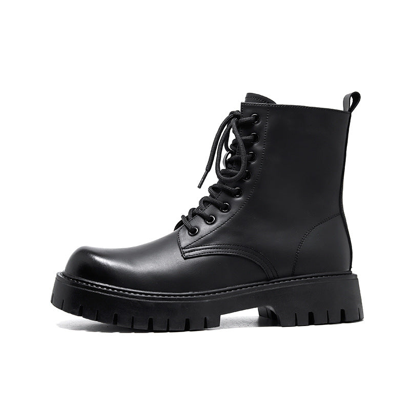 Men's British High Top Length Zipper Big Boots