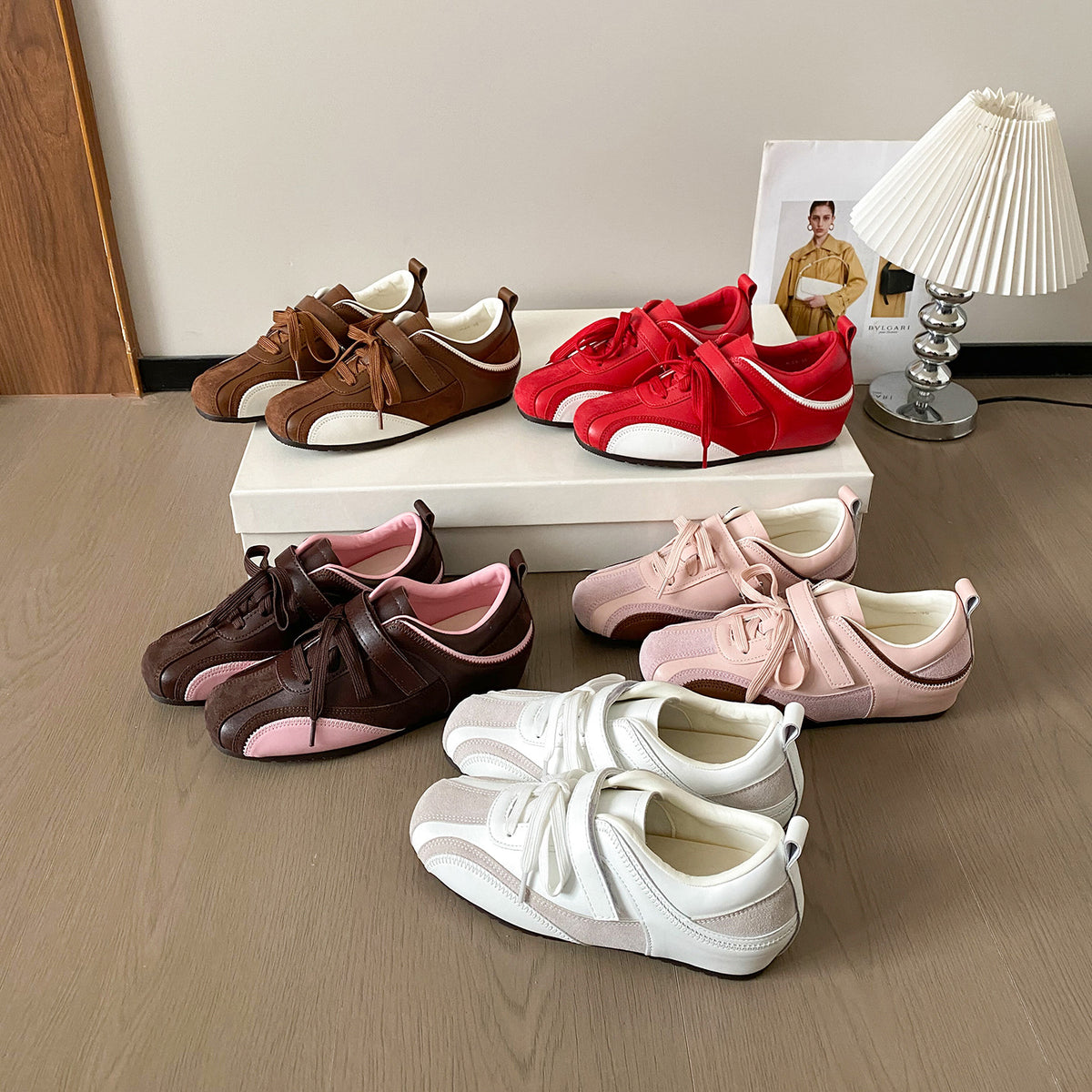 Women's Cowhide Genuine Training For Trainees Height Increasing Insole Women's Sports Shoes