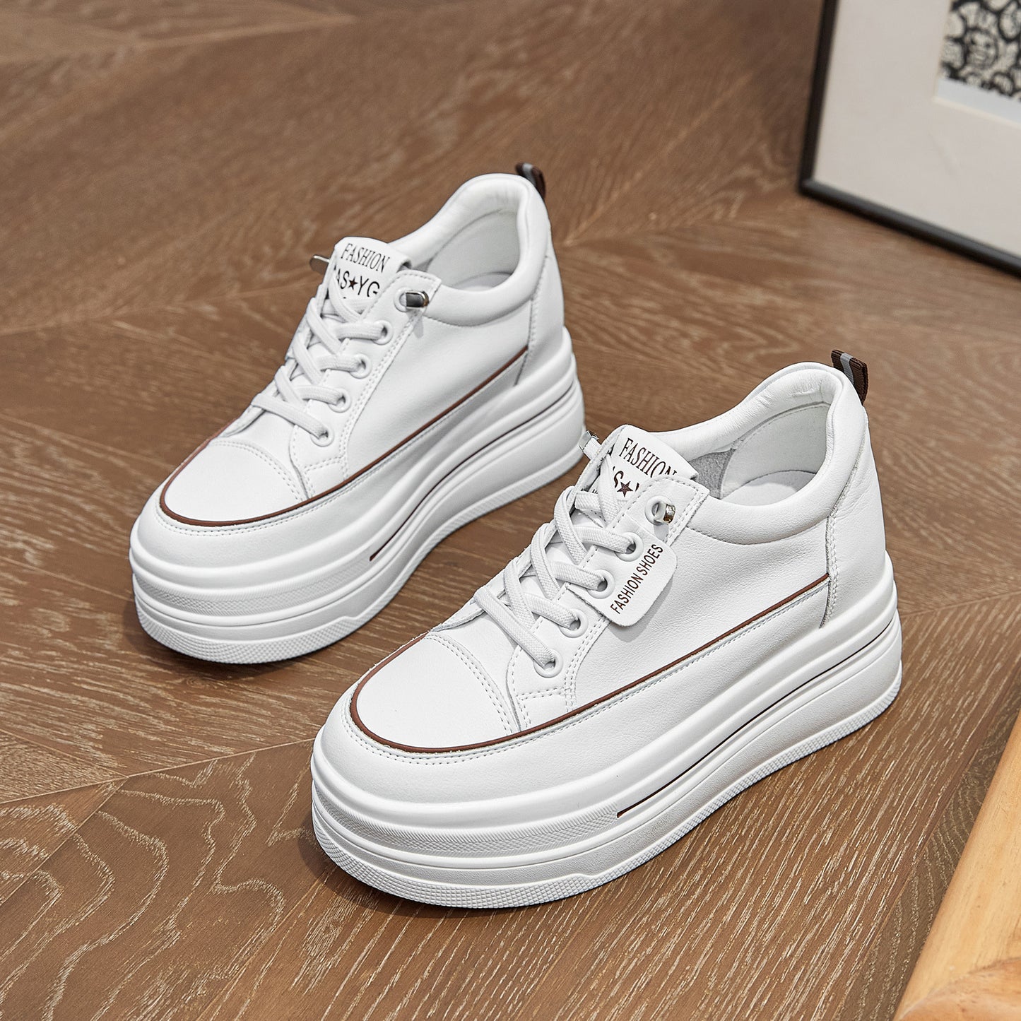 Women's Mesh Breathable Height Increasing Insole Muffin Casual Shoes