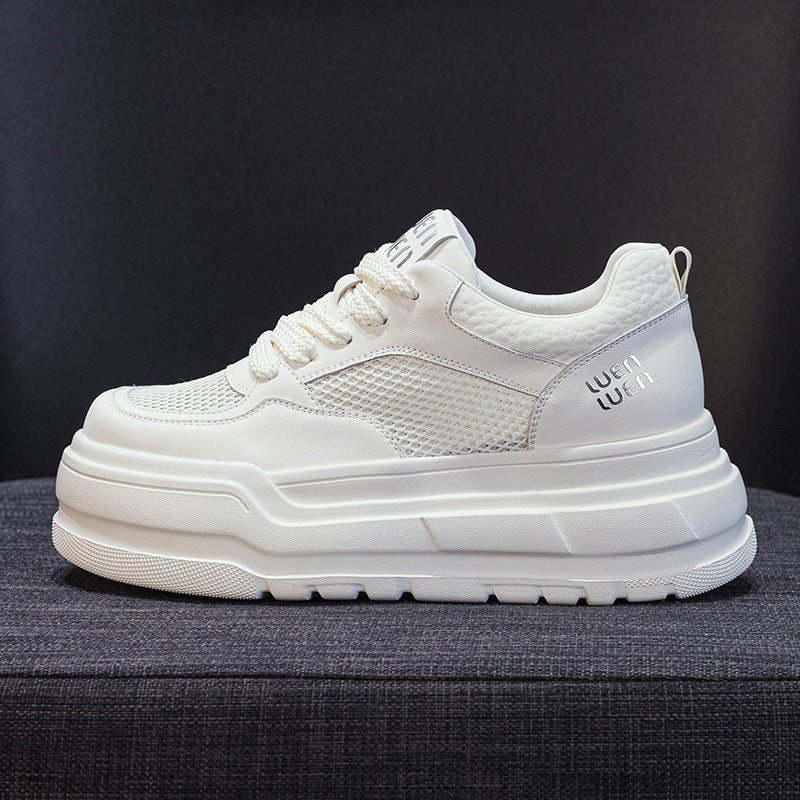 Women's Bottom White Spring Platform Sports Board Casual Shoes