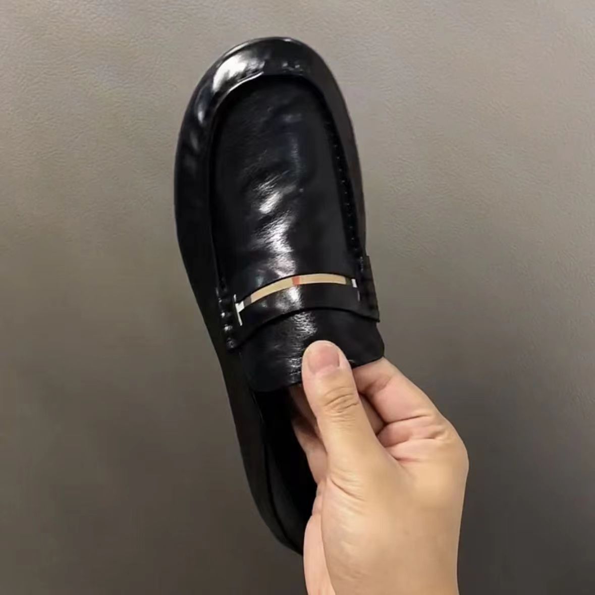 Men's Summer Authentic Business Slip-on Lazy Doug Leather Shoes