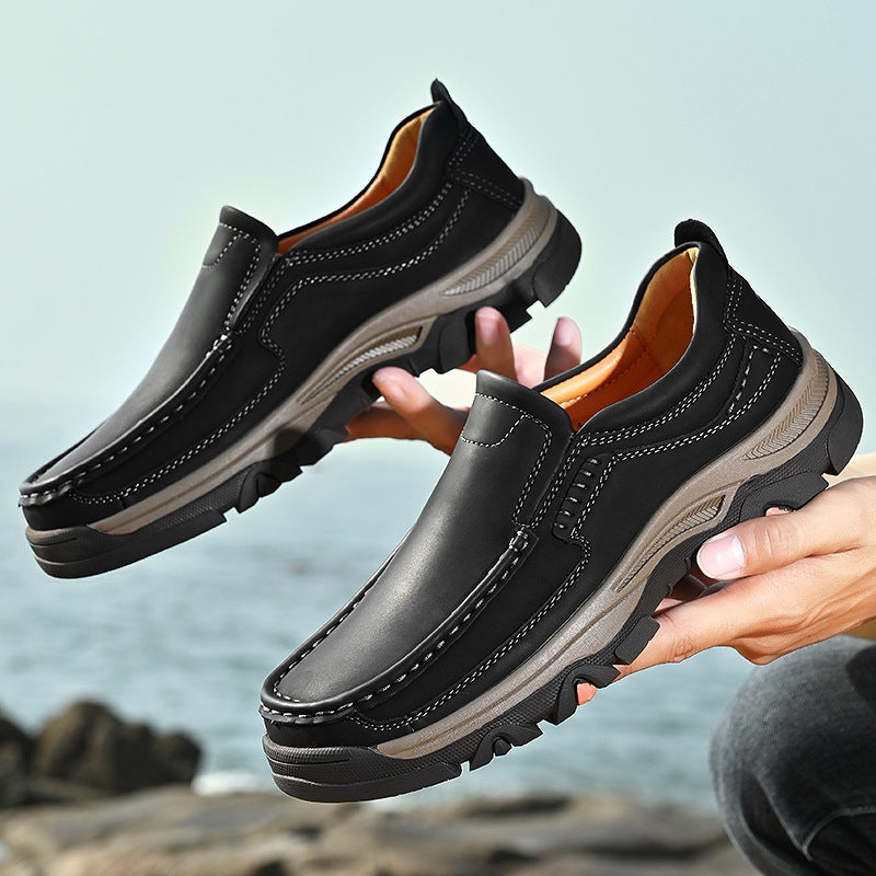 Men's Cool Plus Size Slip-on Lightweight Leather Shoes