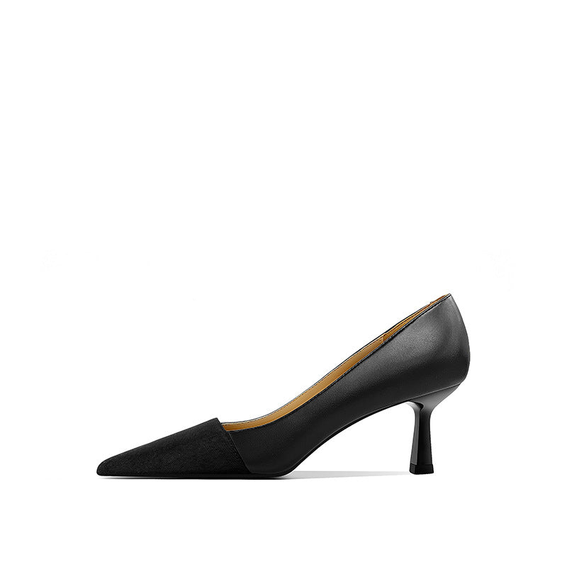 Women's Style High Stiletto Genuine Pumps Pointed Women's Shoes