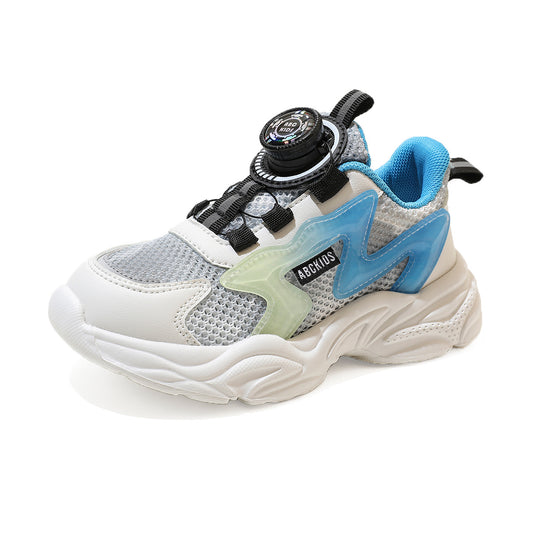 Summer Boys Rotating Buttons Middle Big Kid's Sneakers