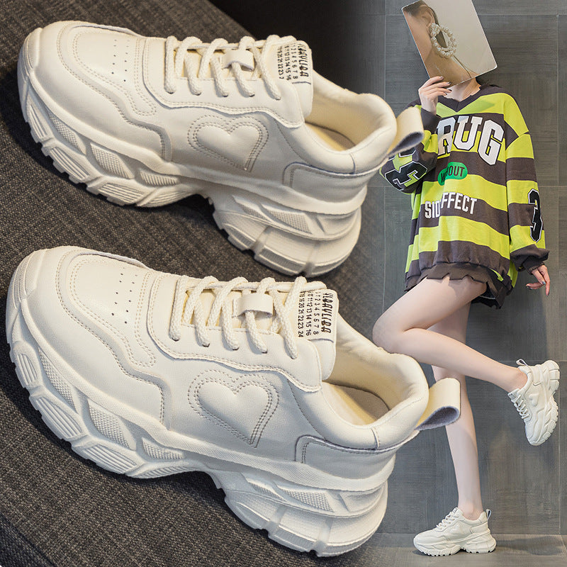 Women's Feet Small Dad Spring Lightweight White Women's Sports Shoes