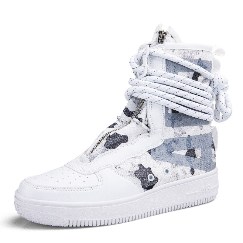 Men's Plus Size Lovers Zipper Board Fashion Sneakers