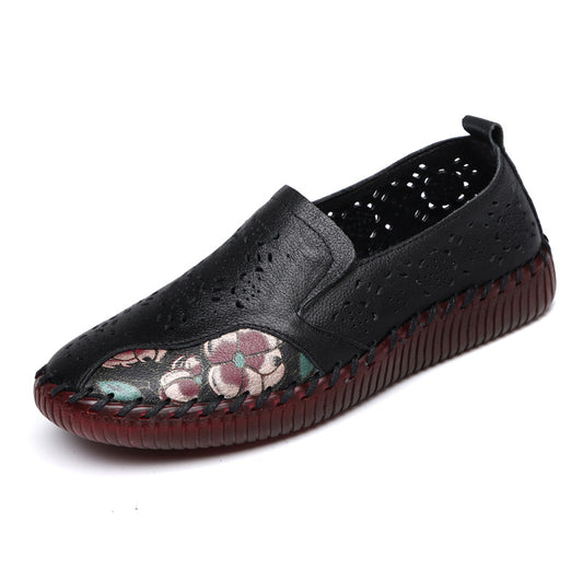 Women's Soft Bottom Mom Summer Hollow Ethnic Sandals