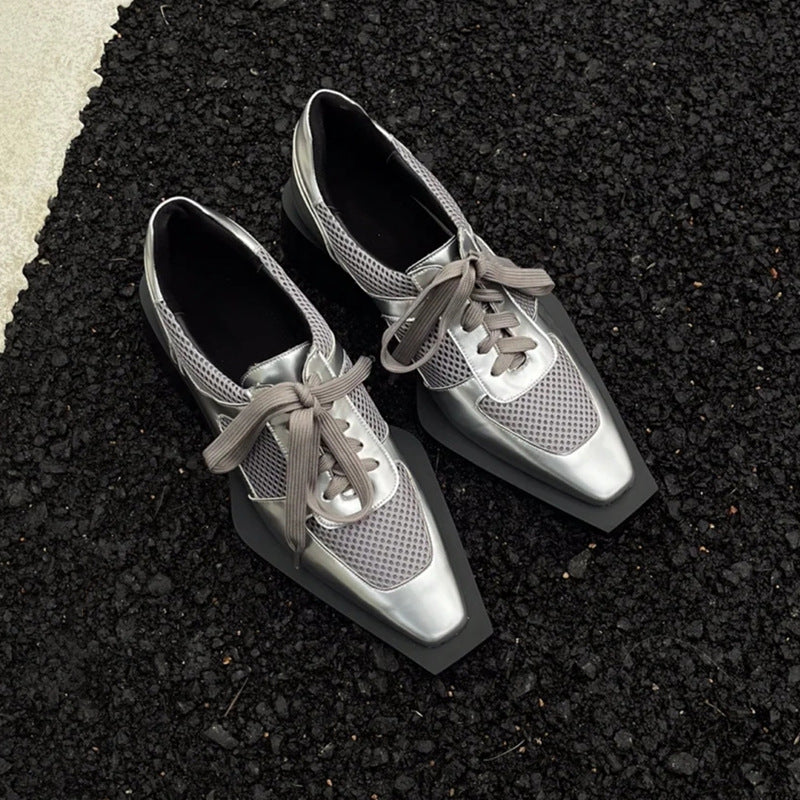 Women's Design Small Summer British Square Toe Loafers