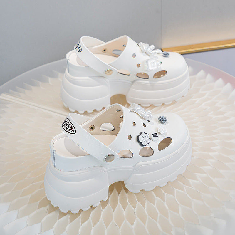 Women's Box Hole Half High Summer Thick Bottom Sandals