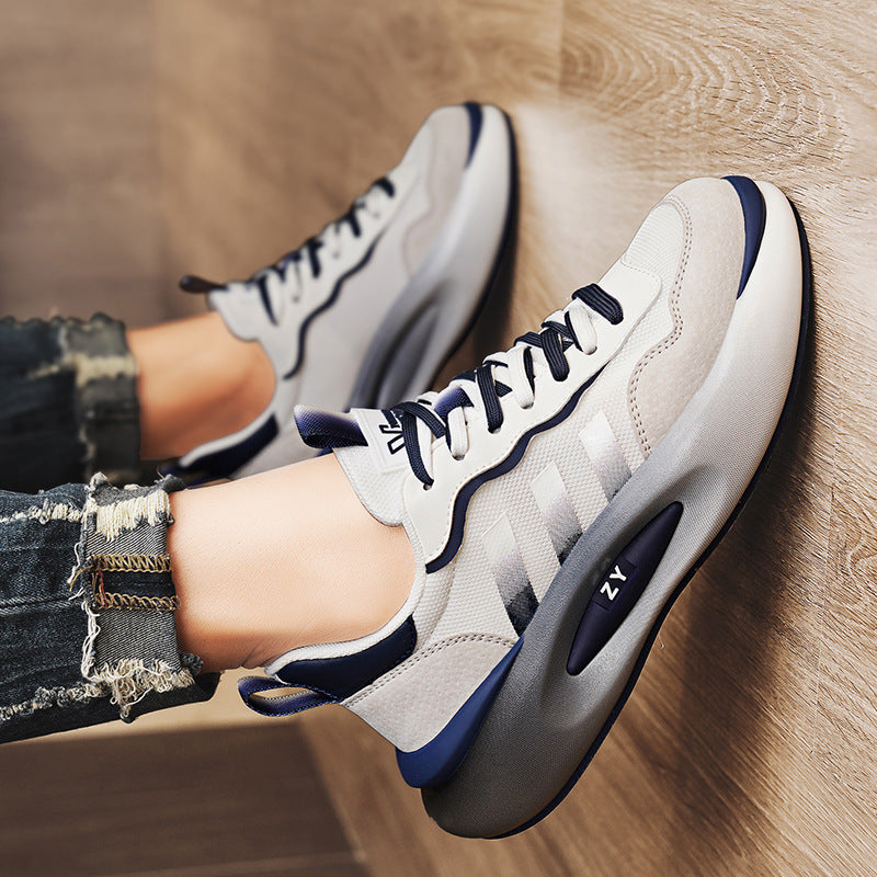 Men's Mesh Breathable Platform Fashion Genuine Sports Sneakers