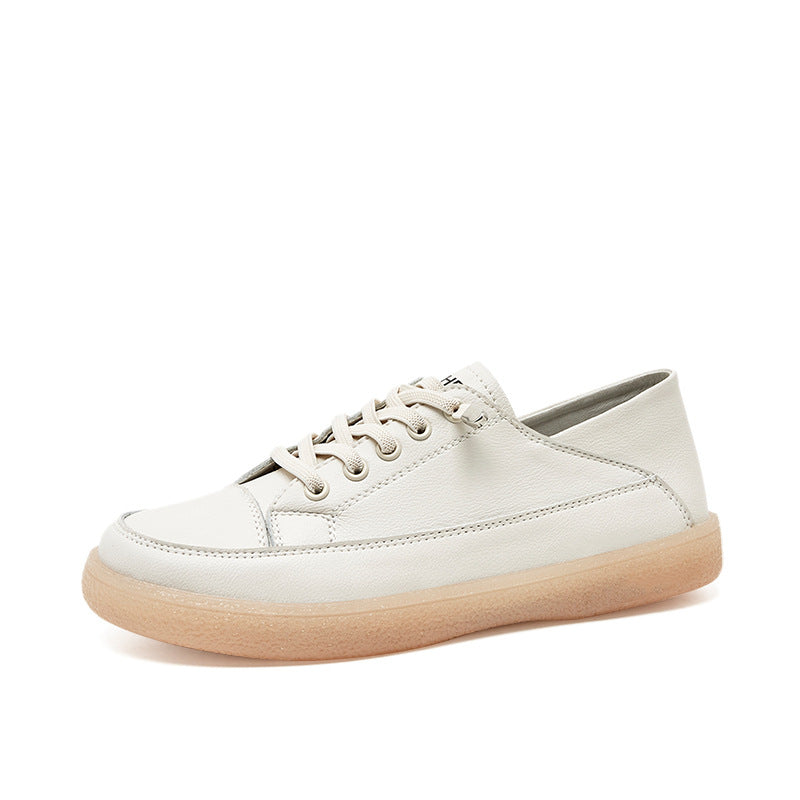 Women's White Jelly Bottom Flat Breathable Versatile Casual Shoes