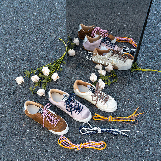 Women's Increasing Insole Retro Distressed Little Dirty Versatile Color Casual Shoes
