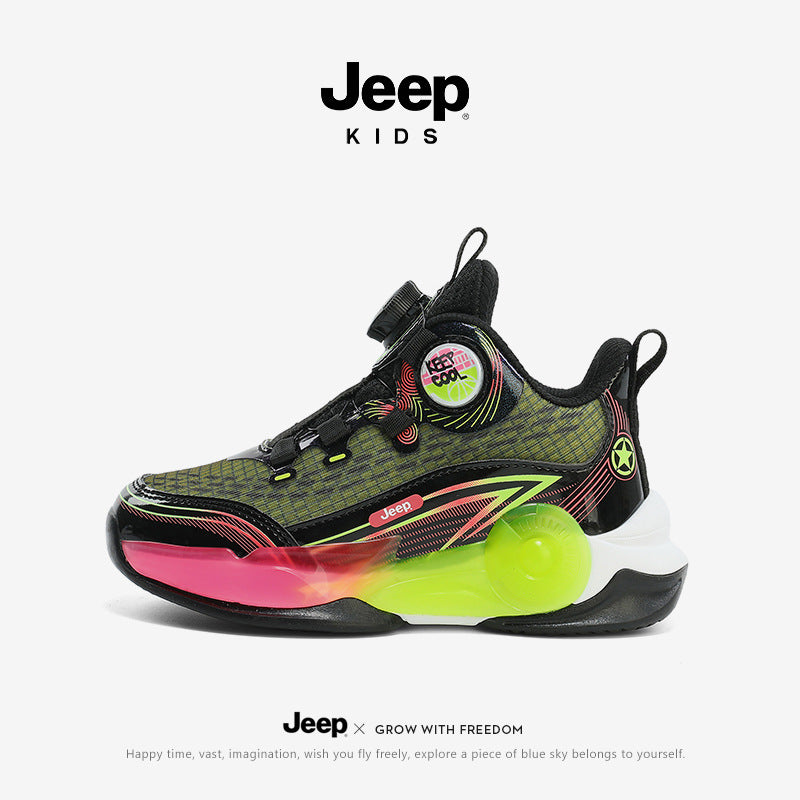 Children's Middle Big Knob Basketball Breathable Training Kid's Sneakers
