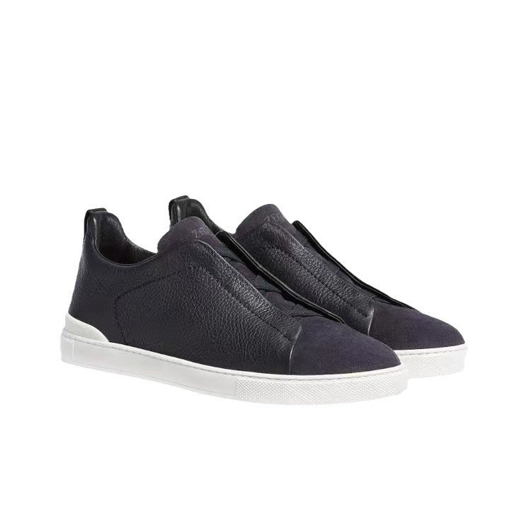 Men's Store Slip-on First Layer Cowhide Sports Sneakers