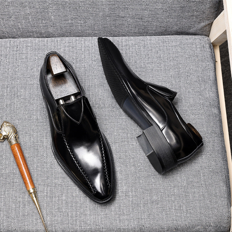 Men's Pointed Toe Summer Breathable Formal Suit Leather Shoes