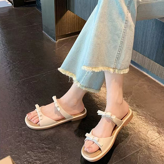 Women's Frey Holiday Younger Bow Open Toe Beach Slippers