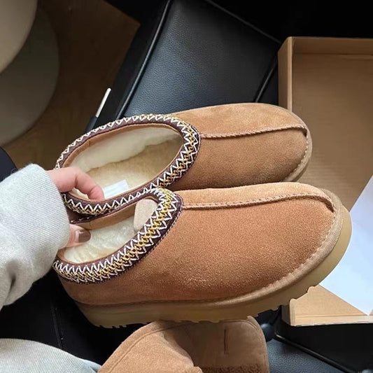 Women's Ethnic Style Winter Fleece-lined Thick Fashion Snow Boots
