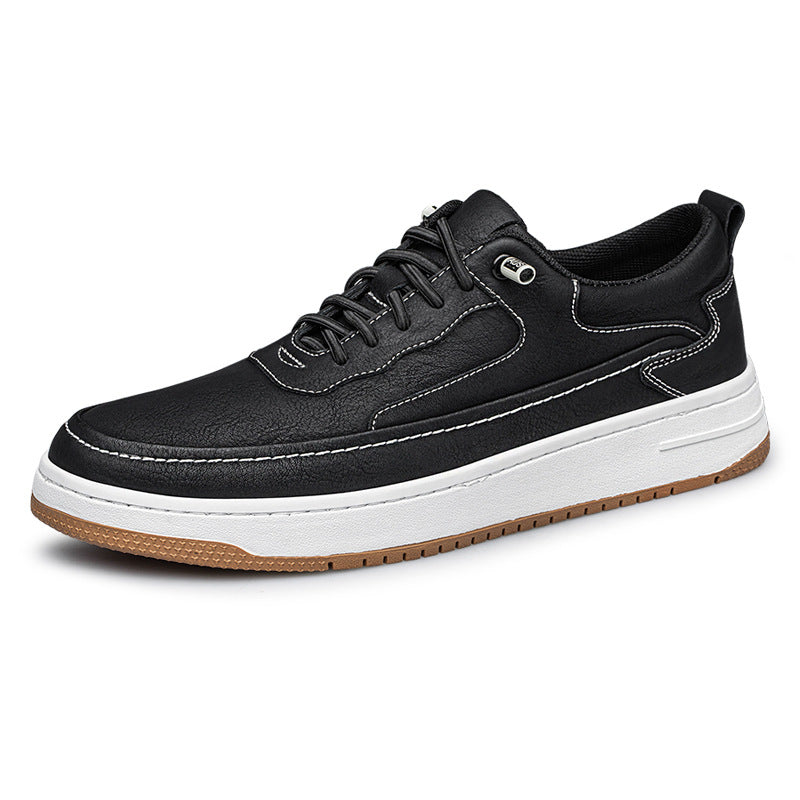 Men's Board Spring Handmade Cowhide Green Fashionable Sneakers