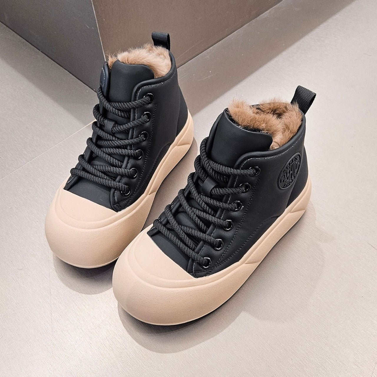 Fleece-lined Thickening Thermal Cotton Soft Bottom Boots