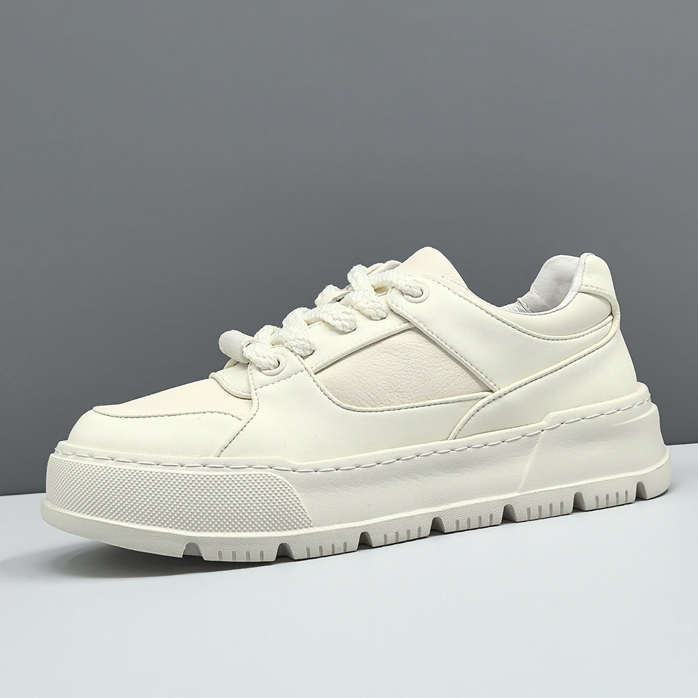 Men's Sports First Layer Cowhide Platform Hight Sneakers