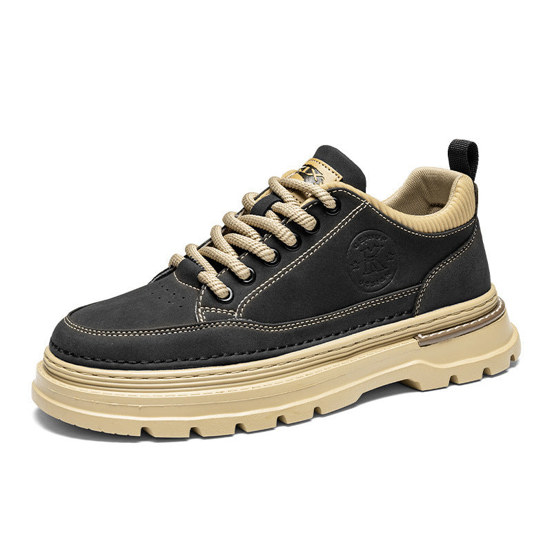Men's Autumn Plus Size Genuine Mountaineering Widened Boots