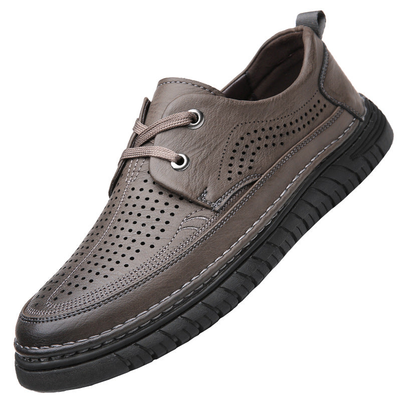 Men's Dragonfly Soft Bottom Breathable Cowhide Business Men's Casual Leather Shoes