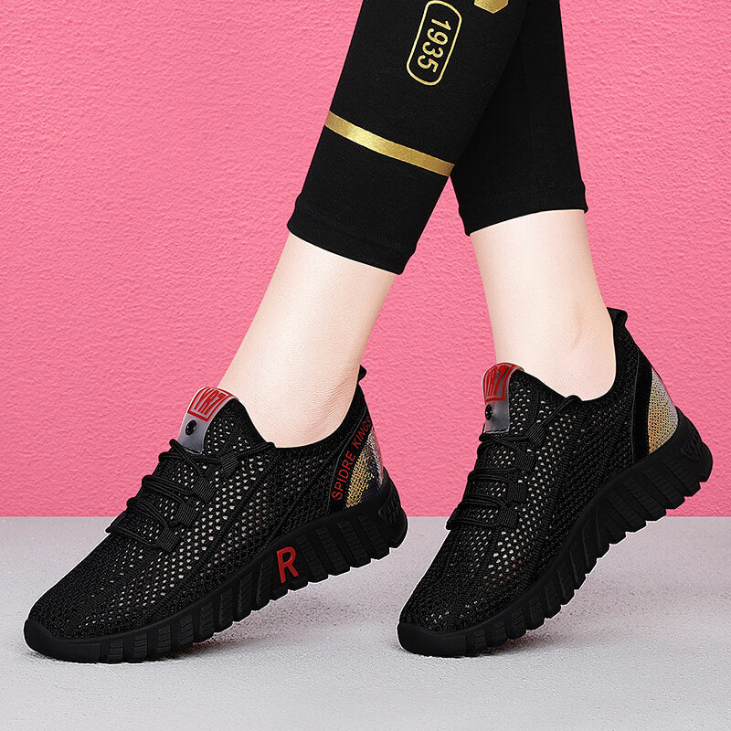 Women's Lightweight Mesh Leisure Soft Bottom Travel Sneakers