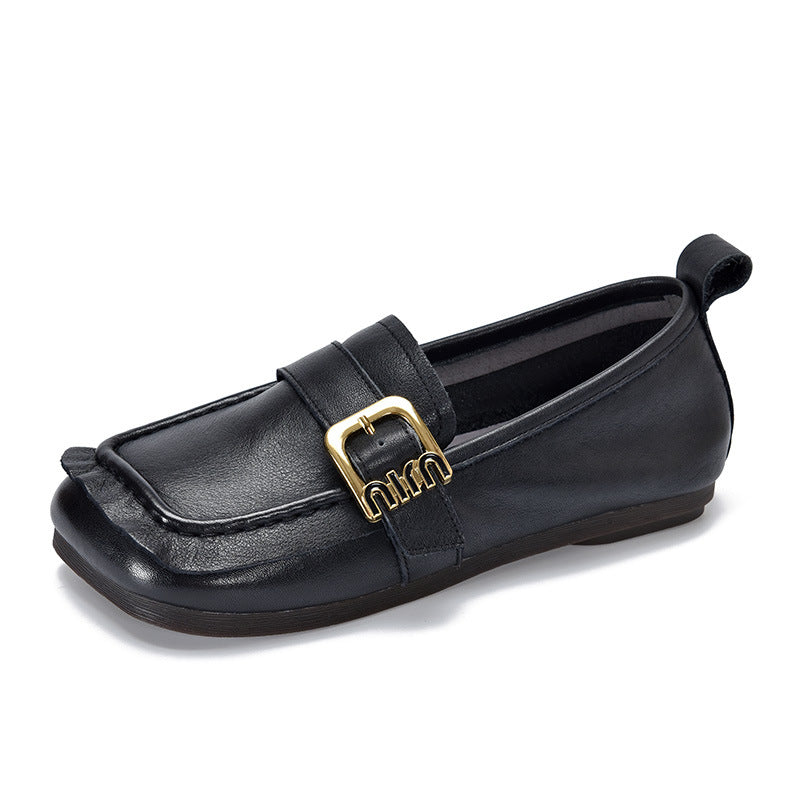 Women's Price Square Head Flat Low-cut Retro Casual Shoes