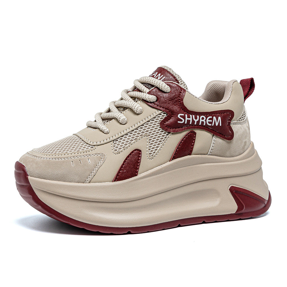 Women's & Men's Spring Thick-soled Mesh Surface Fashion Dad Men's Shoes