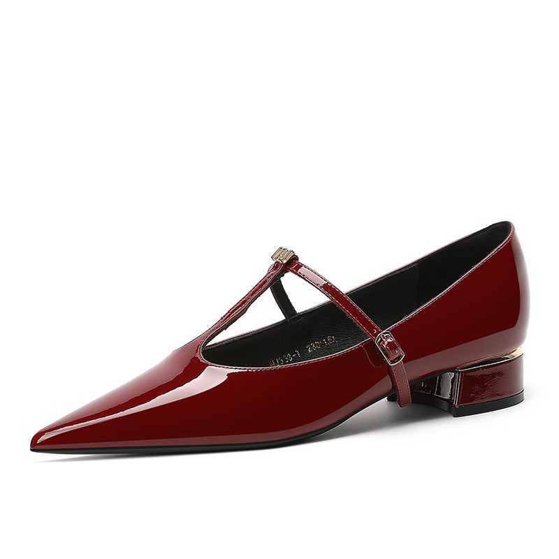 Women's Pointed Toe Pumps Chunky Commuter Shallow Women's Shoes