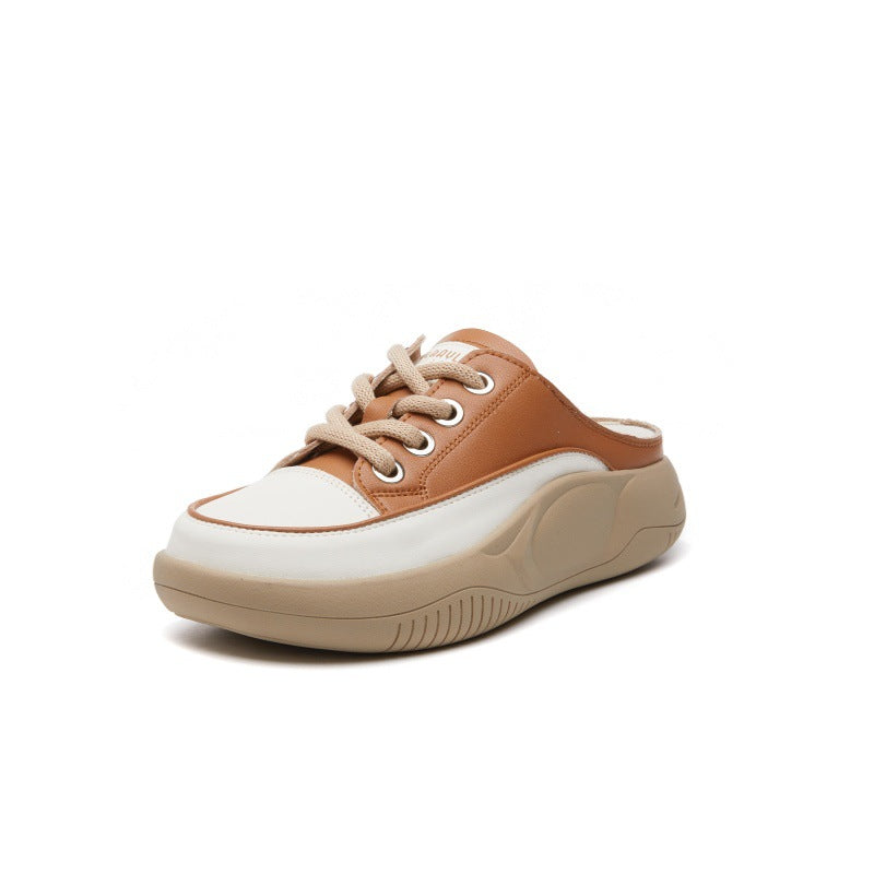 Women's Half Summer Genuine Retro Lazy Pump Sandals