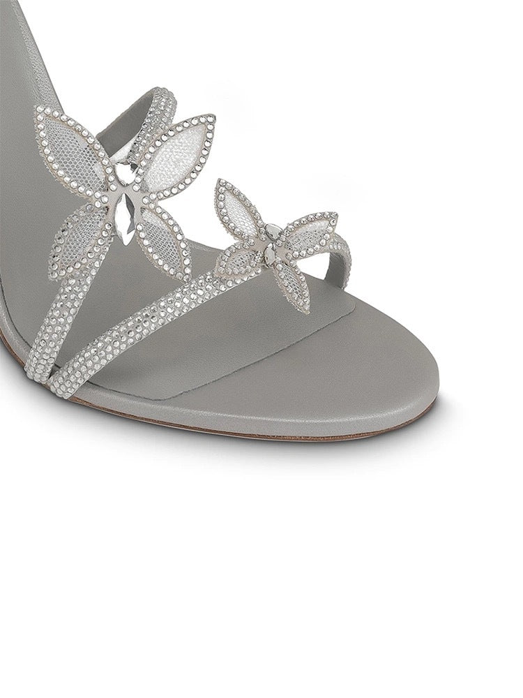 Wind Winding Tape Crystal High Butterfly Decoration Heels