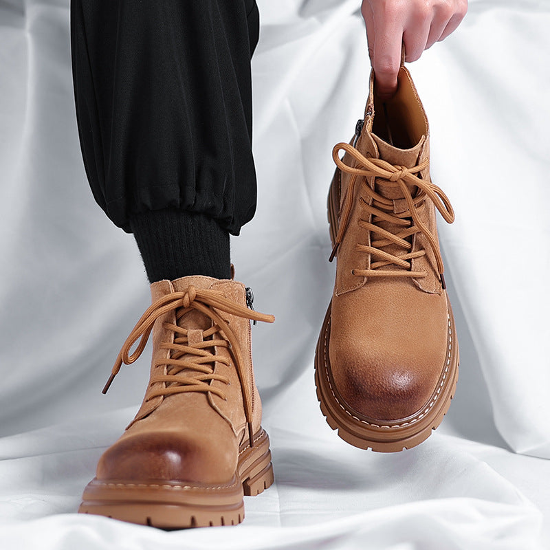 Men's Dr. Martens Trendy Zipper Short Vintage Boots