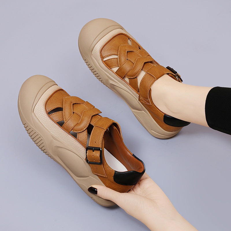 Women's Genuine Soft Bottom Summer Fashionable Breathable Casual Shoes