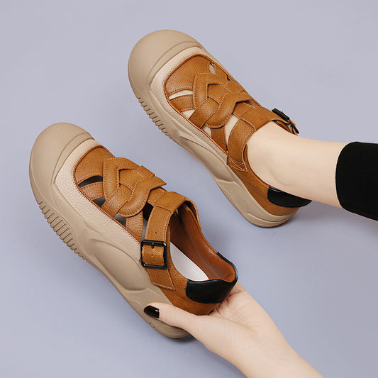 Women's Genuine Soft Bottom Summer Fashionable Breathable Casual Shoes