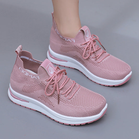 Women's Height Increasing Trendy Sports Slimming Flying Casual Shoes