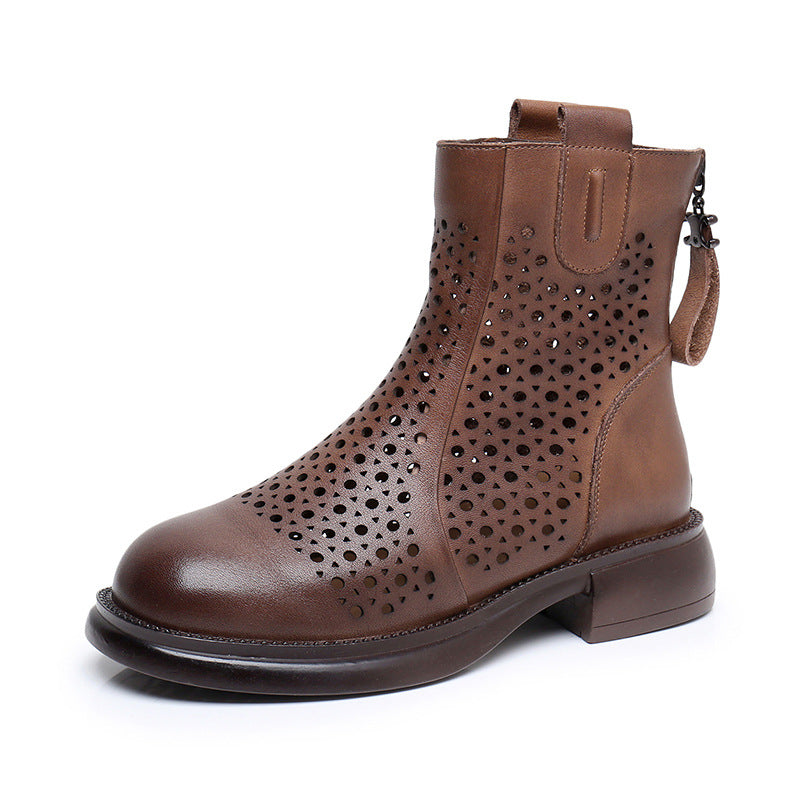 Women's Short Summer Martin Hole Flat Bottom Women's Shoes