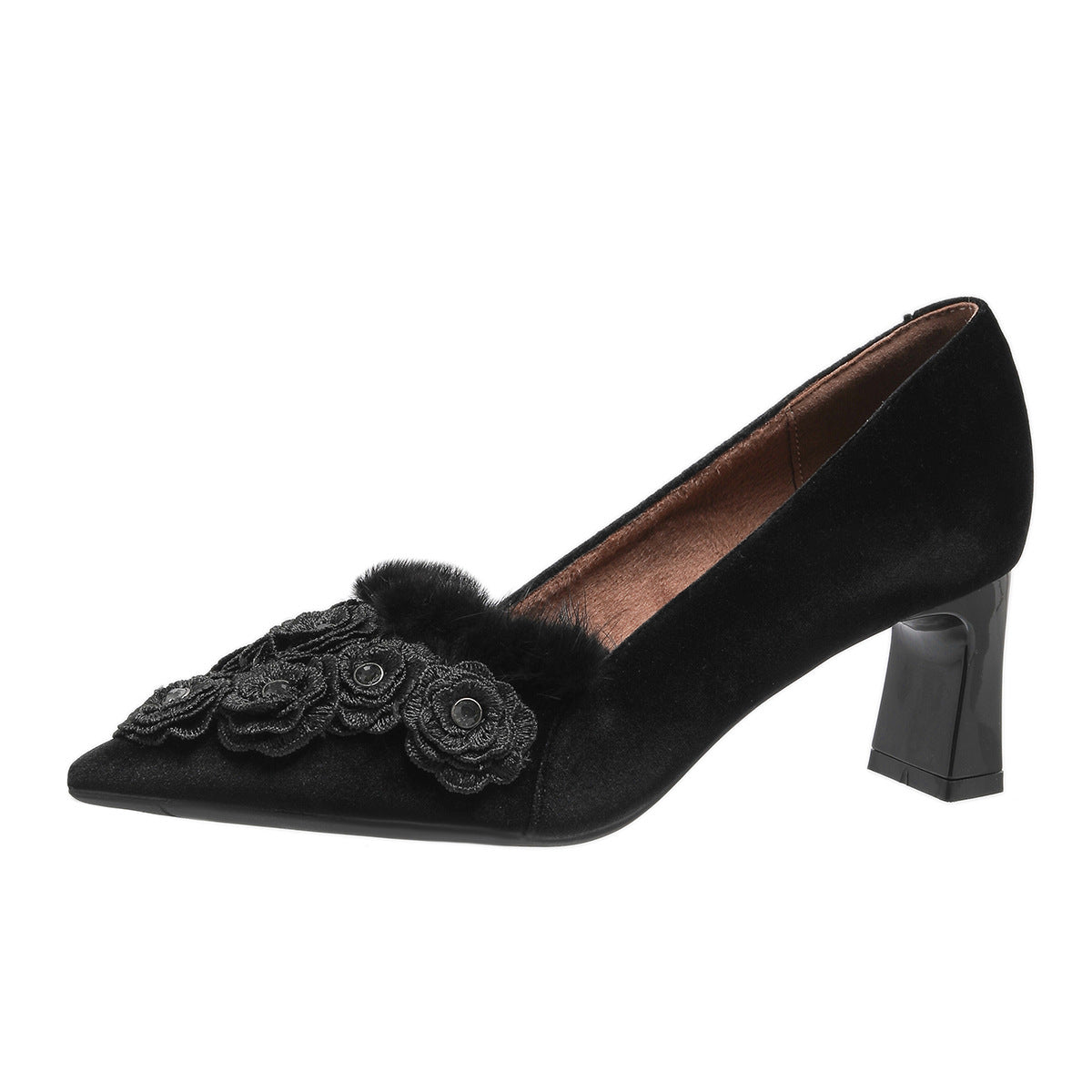Women's Suede Chunky Winter Fur High Fleece-lined Women's Shoes