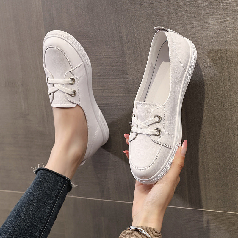 Female Versatile Flat Pumps First Layer Sneakers