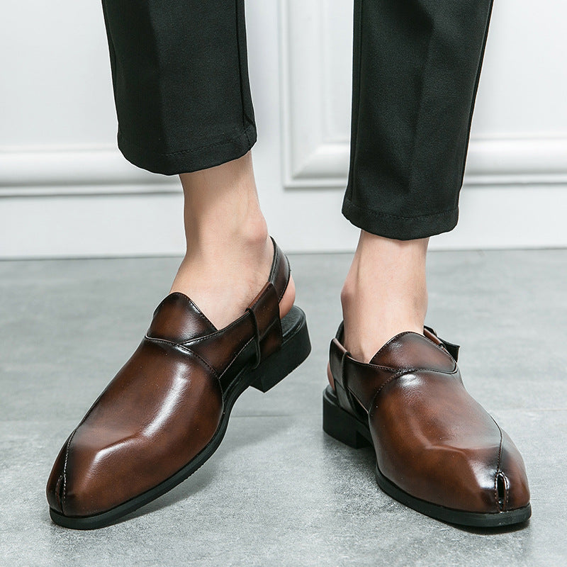 Men's Summer Plus Size Fashion Slip-on Trendy Leather Shoes