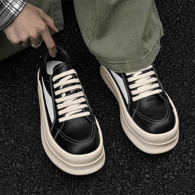 Men's Dark Thickening Exercise High Street Style Low Top Sneakers