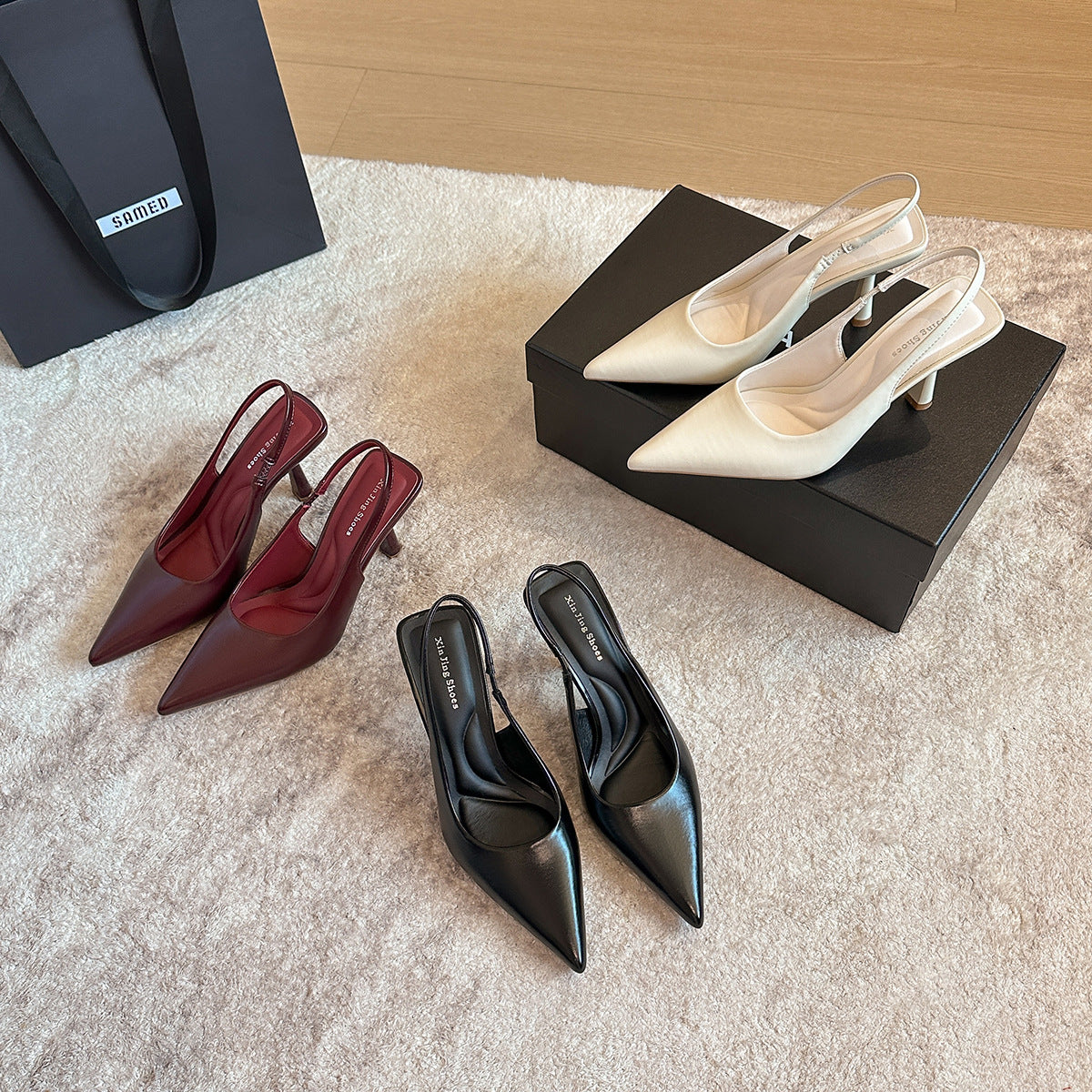 Women's Pointed High Back Open Spring Sexy Stiletto Women's Fashion Shoes