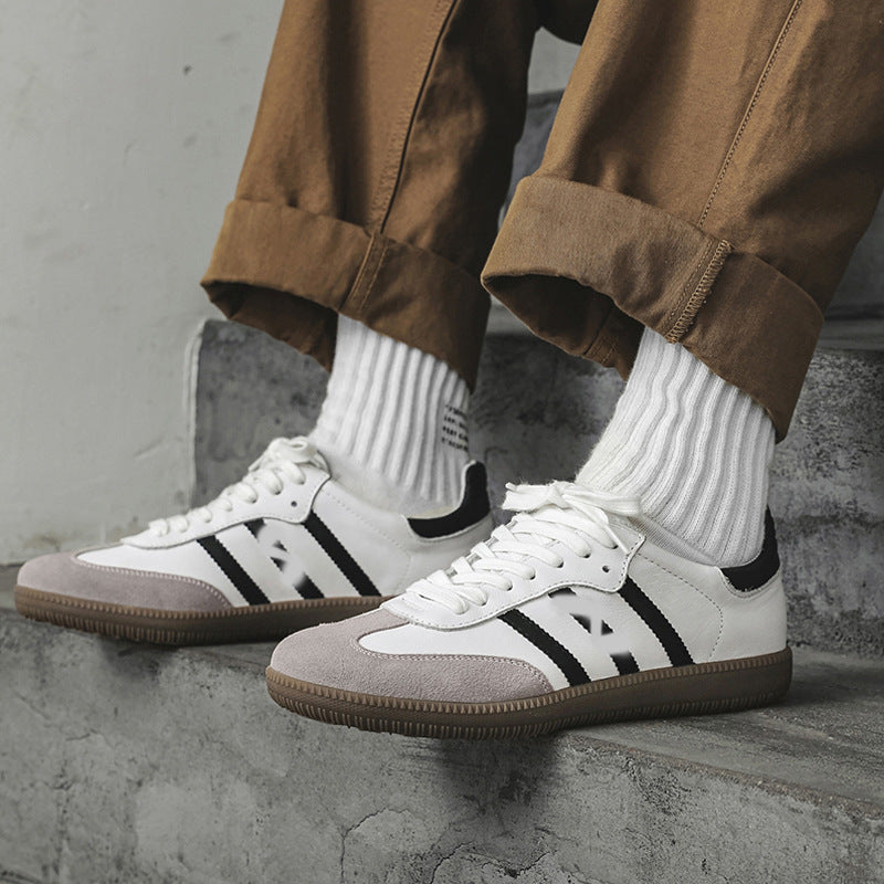 Men's Summer Plus Size Soft Bottom Skateboard Minority White Retro Canvas Shoes
