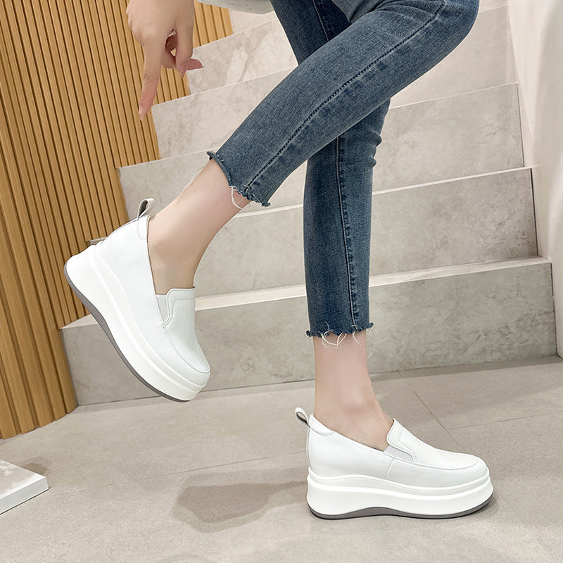 Women's Height Increasing Insole Small One Pedal Thick-soled Women's Casual Shoes