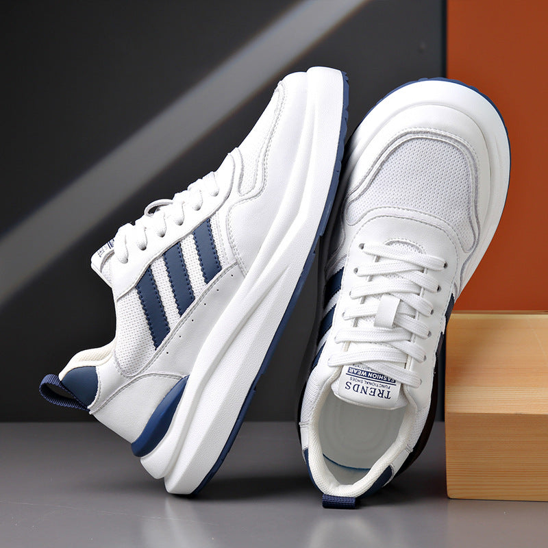 Men's Mesh White Invisible Height Increasing Insole Foam Men's Casual Shoes