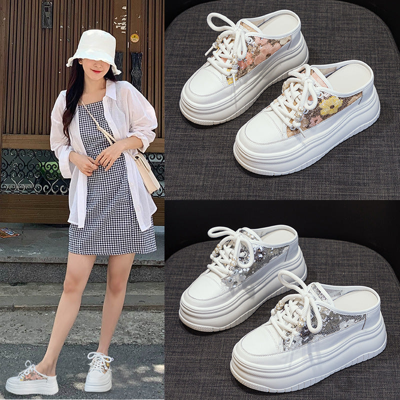 Women's Bottom Toe Cap Half Small Size Breathable Outdoor Sandals