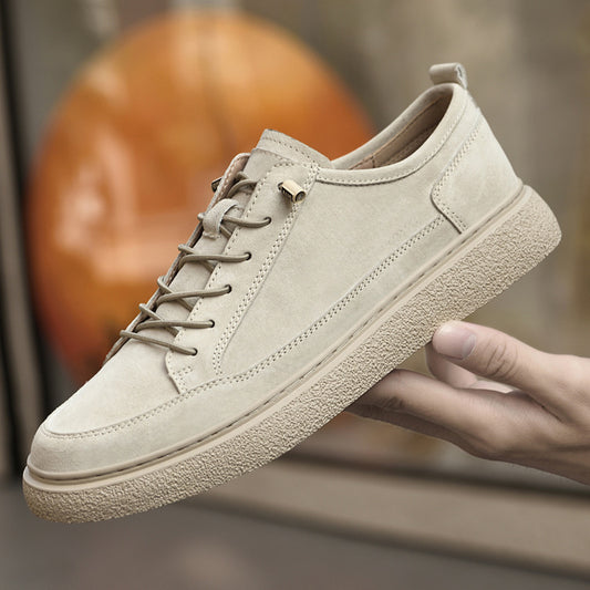 Men's Pigskin Breathable Korean Style Trendy Stylish Sneakers